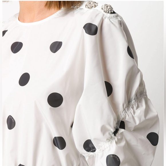 NWT GANNI Polka Dot Top - Picture 5 of 10